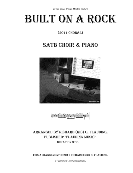 Built On A Rock Choir Piano Sheet Music