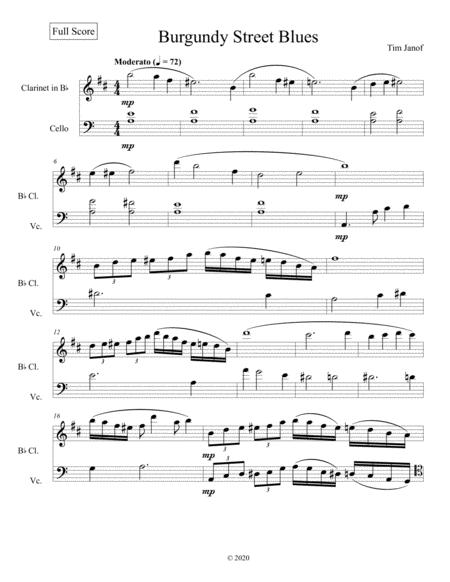 Free Sheet Music Burgundy Street Blues