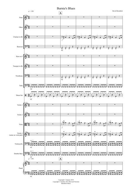 Burnies Blues For School Orchestra Sheet Music