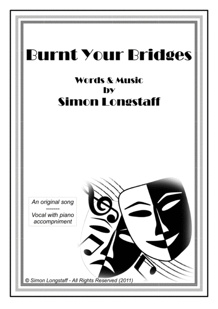 Burnt Your Bridges An Original Song Sheet Music