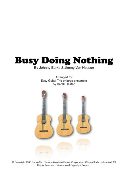 Free Sheet Music Busy Doing Nothing Easy Guitar Trio
