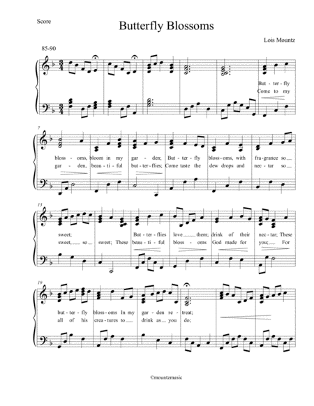 Butterfly Blossoms Sheet Music