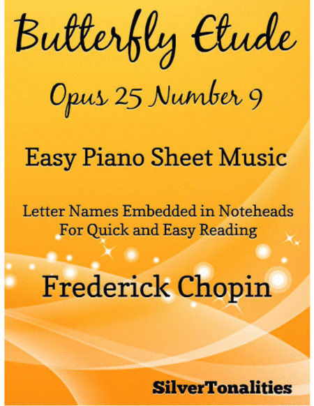 Butterfly Etude Opus 25 Number 9 Easy Piano Sheet Music Sheet Music