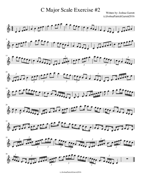 C Major Scale Exercise 2 Sheet Music