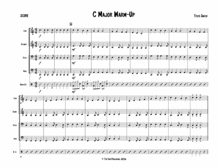 Free Sheet Music C Major Warm Up For Steel Band