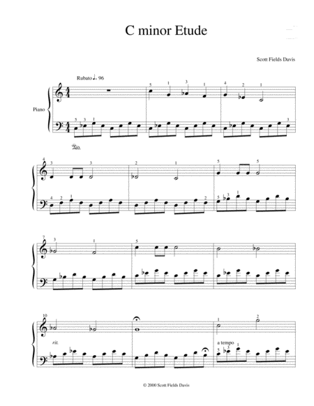 C Minor Etude Sheet Music