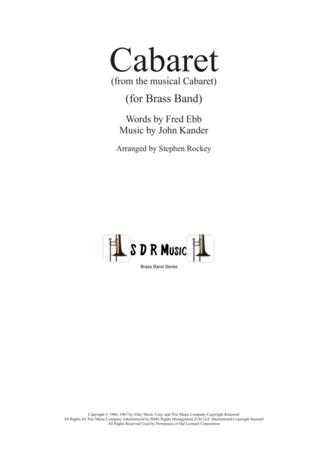 Cabaret For Brass Band Sheet Music