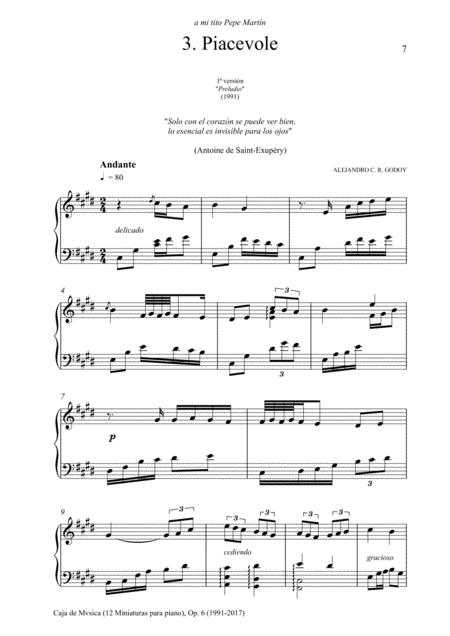 Free Sheet Music Caja De Mvsica Op 6 2017 3 Piacevole