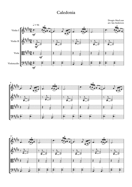 Caledonia String Quartet Sheet Music