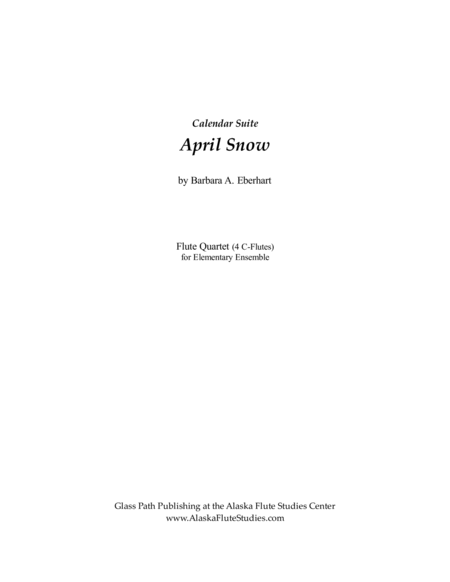 Free Sheet Music Calendar Suite April Snow