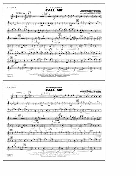 Call Me Arr Michael Brown Eb Alto Sax Sheet Music