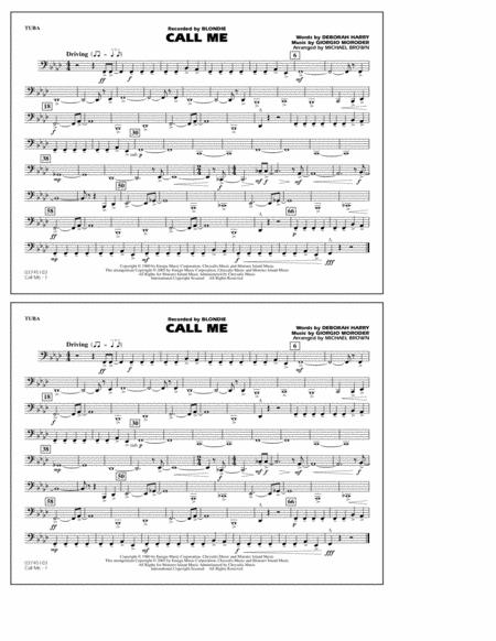 Call Me Arr Michael Brown Tuba Sheet Music