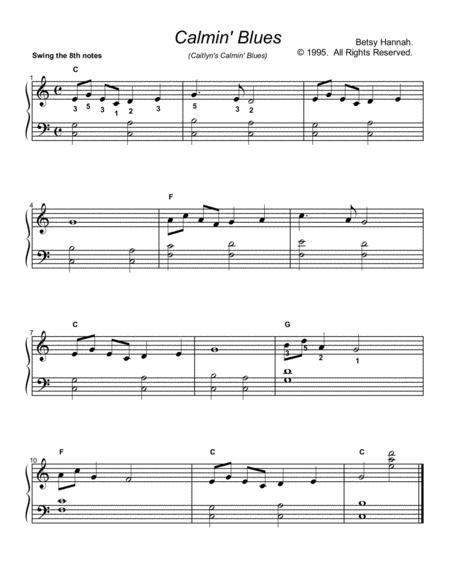 Calmin Blues An Easy First Blues Composition Sheet Music