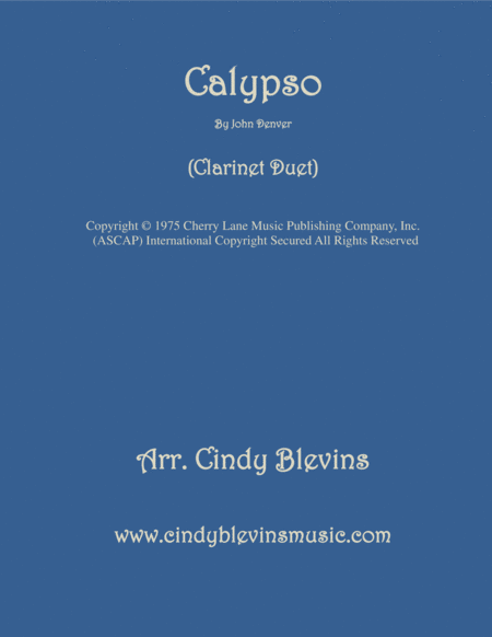 Free Sheet Music Calypso For Clarinet Duet