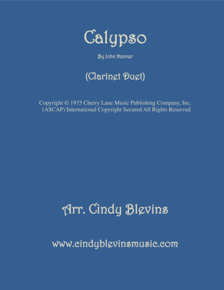 Calypso For Clarinet Duet Sheet Music