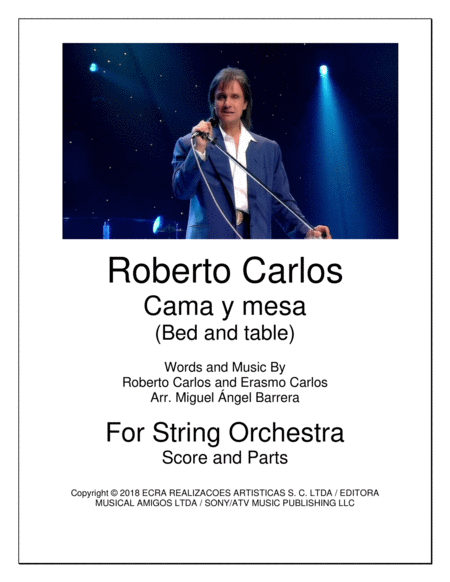 Cama E Mesa String Orchestra Roberto Carlos Sheet Music