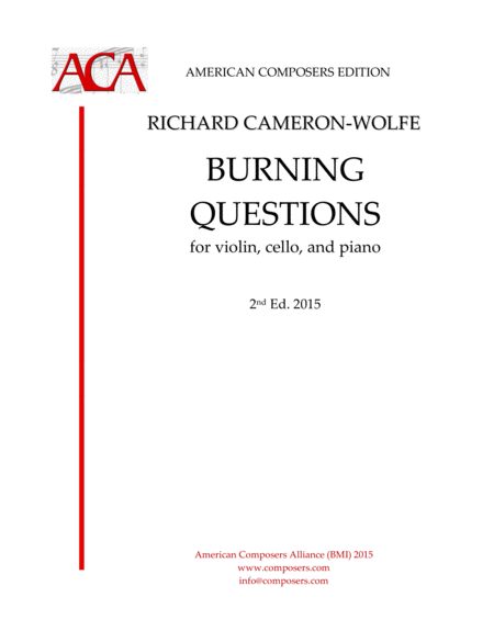 Free Sheet Music Cameron Wolfe Burning Questions