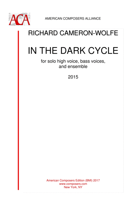 Cameron Wolfe In The Dark Cycle Sheet Music