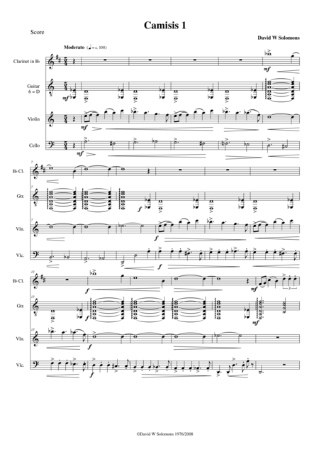 Free Sheet Music Camisis 1