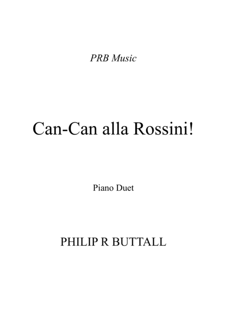 Can Can Alla Rossini Piano Duet Four Hands Sheet Music