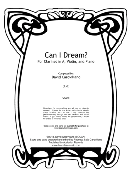 Can I Dream Sheet Music