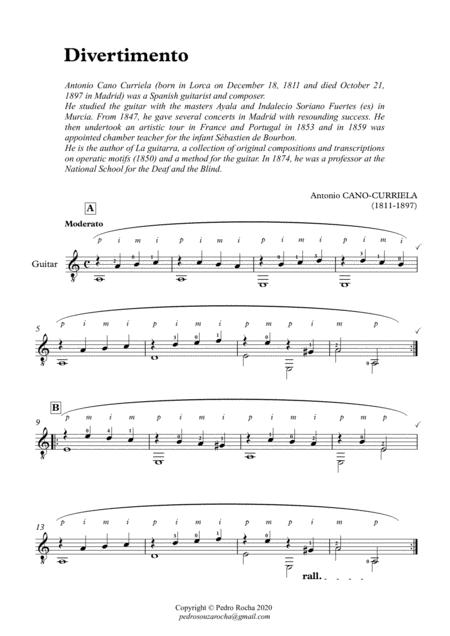 Free Sheet Music Cano Curriela Antonio Divertimento