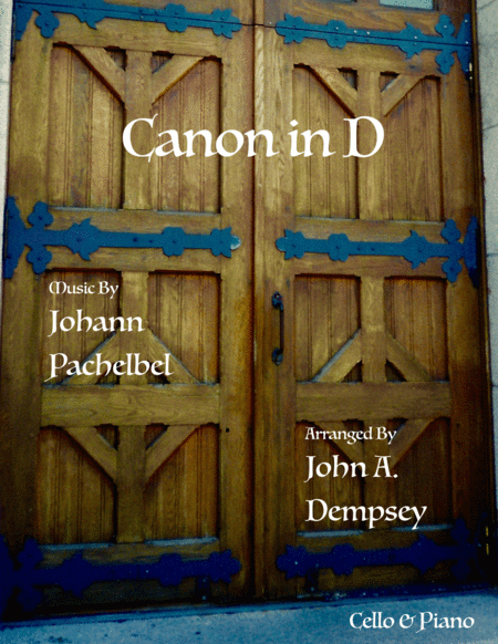 Free Sheet Music Canon In D Cello And Piano