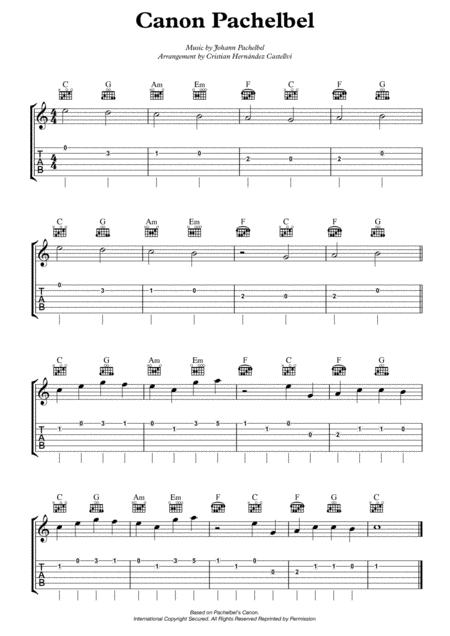 Free Sheet Music Canon Pachelbel Very Easy