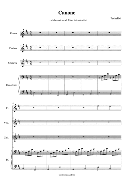 Canone In Re Sheet Music