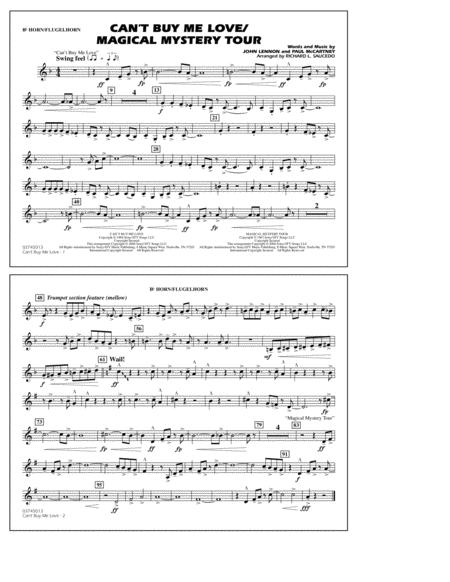 Free Sheet Music Cant Buy Me Love Magical Mystery Tour Arr Richard L Saucedo Bb Horn Flugelhorn