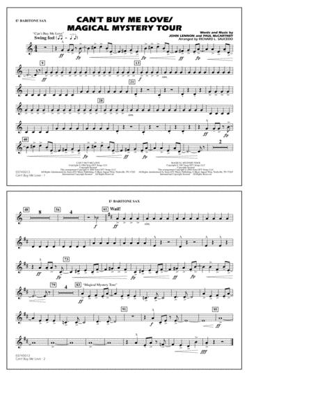 Free Sheet Music Cant Buy Me Love Magical Mystery Tour Arr Richard L Saucedo Eb Baritone Sax