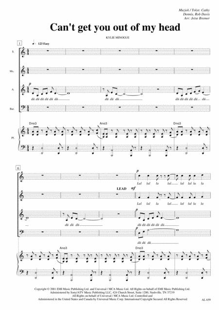 Cant Get You Out Of My Head Saabar Piano Sheet Music