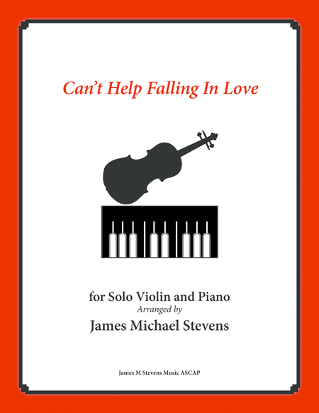 Free Sheet Music Cant Help Falling In Love Violin Piano
