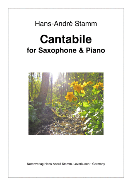 Free Sheet Music Cantabile For Saxophone And Piano