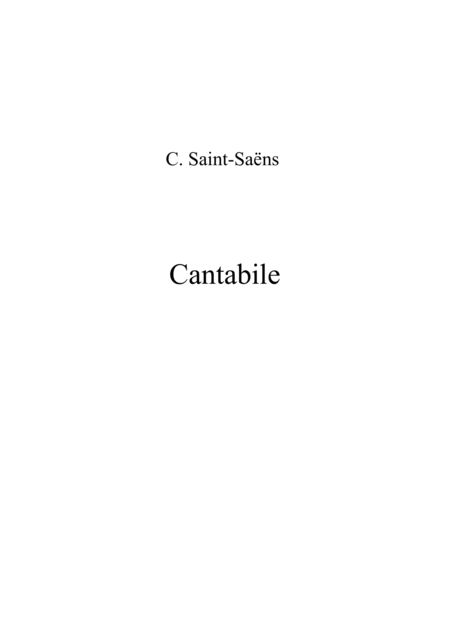 Cantabile From Samson And Delilah Sheet Music