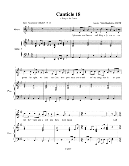 Canticle 18 Sheet Music