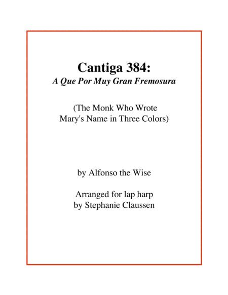 Free Sheet Music Cantiga 384 A Que Por Muy Gran Fremosura Harp Solo