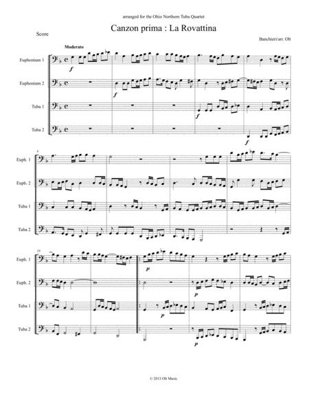 Free Sheet Music Canzon Prima La Rovattina