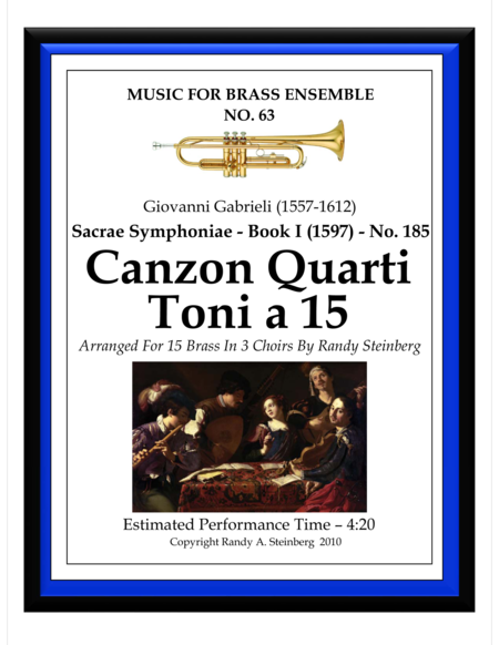 Free Sheet Music Canzon Quarti Toni A 15 No 185