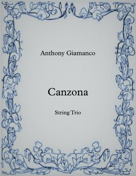 Canzona For String Trio Sheet Music