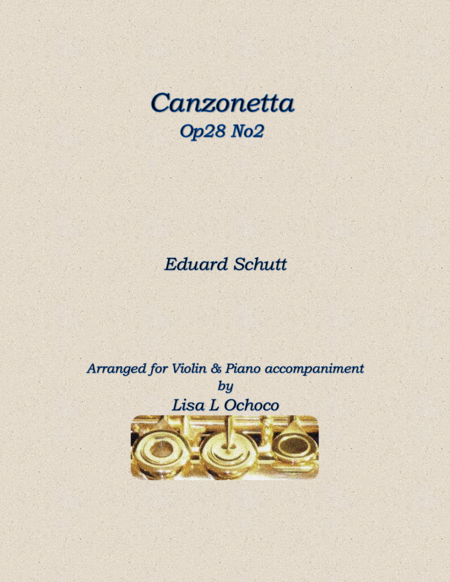 Free Sheet Music Canzonetta Op28 No2 For Violin And Piano