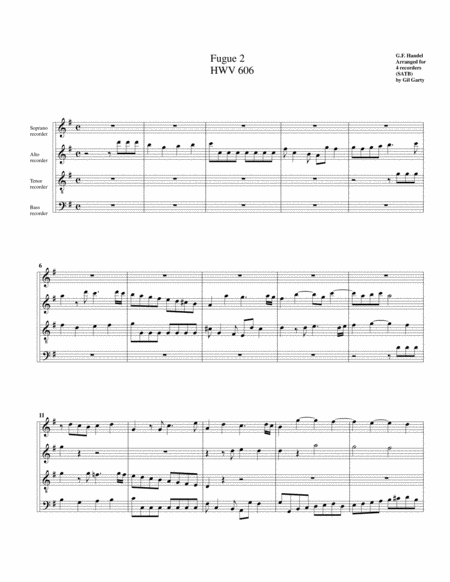 Free Sheet Music Capriccio Ottavo Di Durezze Arrangement For 4 Recorders