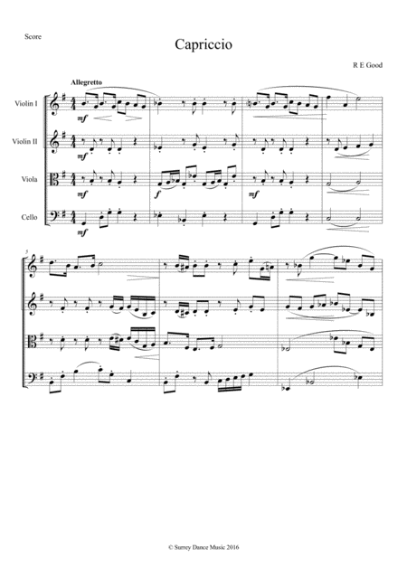 Free Sheet Music Capriccio