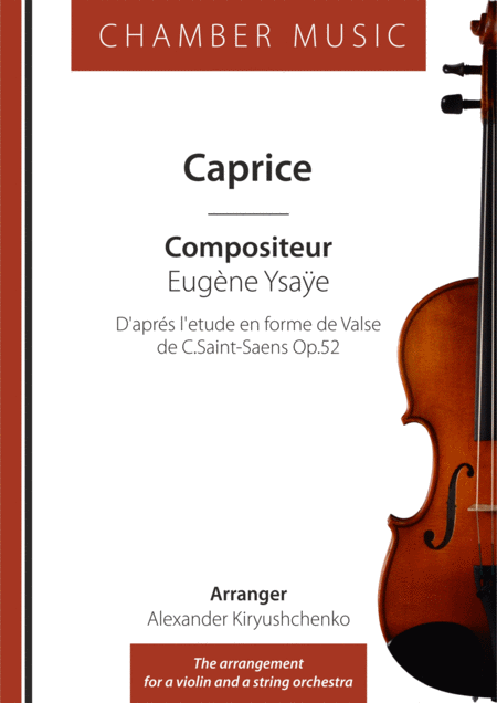 Caprice D Aprs L Tude En Forme De Valse De Saint Saens Sheet Music