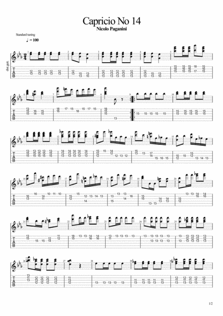 Free Sheet Music Capricio No 14