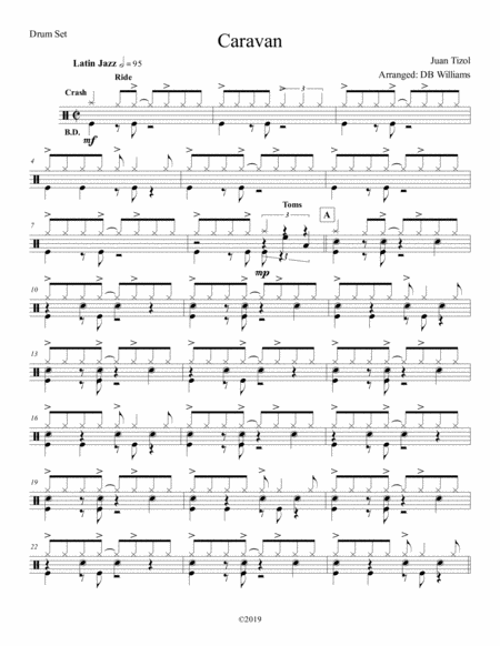 Caravan Strings Drum Set Sheet Music