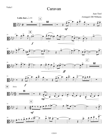 Caravan Viola 1 Sheet Music