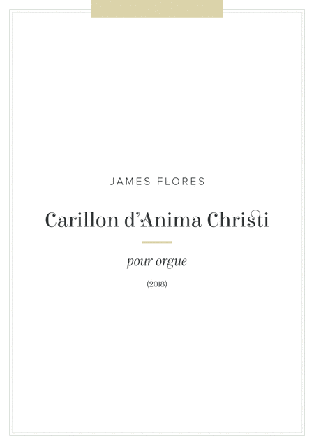 Carillon D Anima Christi Sheet Music