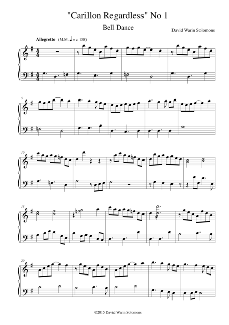 Free Sheet Music Carillon Regardless All Three Pieces
