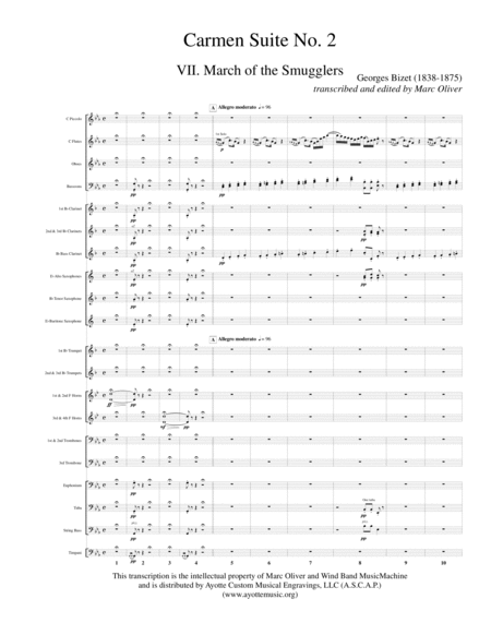 Carmen Suite No 2 For Concert Band Sheet Music